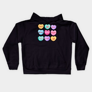 Conversation Hearts Funny Dance Teacher Happy Valentines Day Kids Hoodie